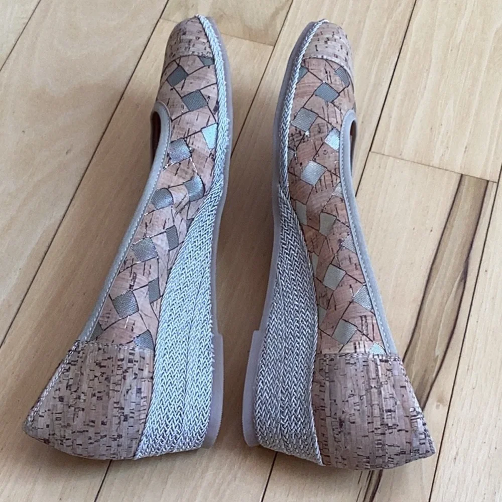 Sesto Meucci made in Italy Mabyn Cork Patterned Wedges. Women’s size 9